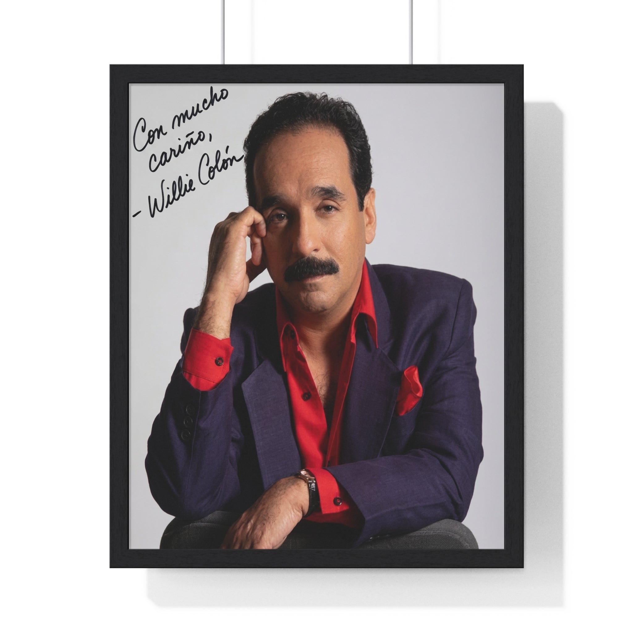 Autographed Portrait Poster - 'Con Mucho Cariño' Vertical Framed Art