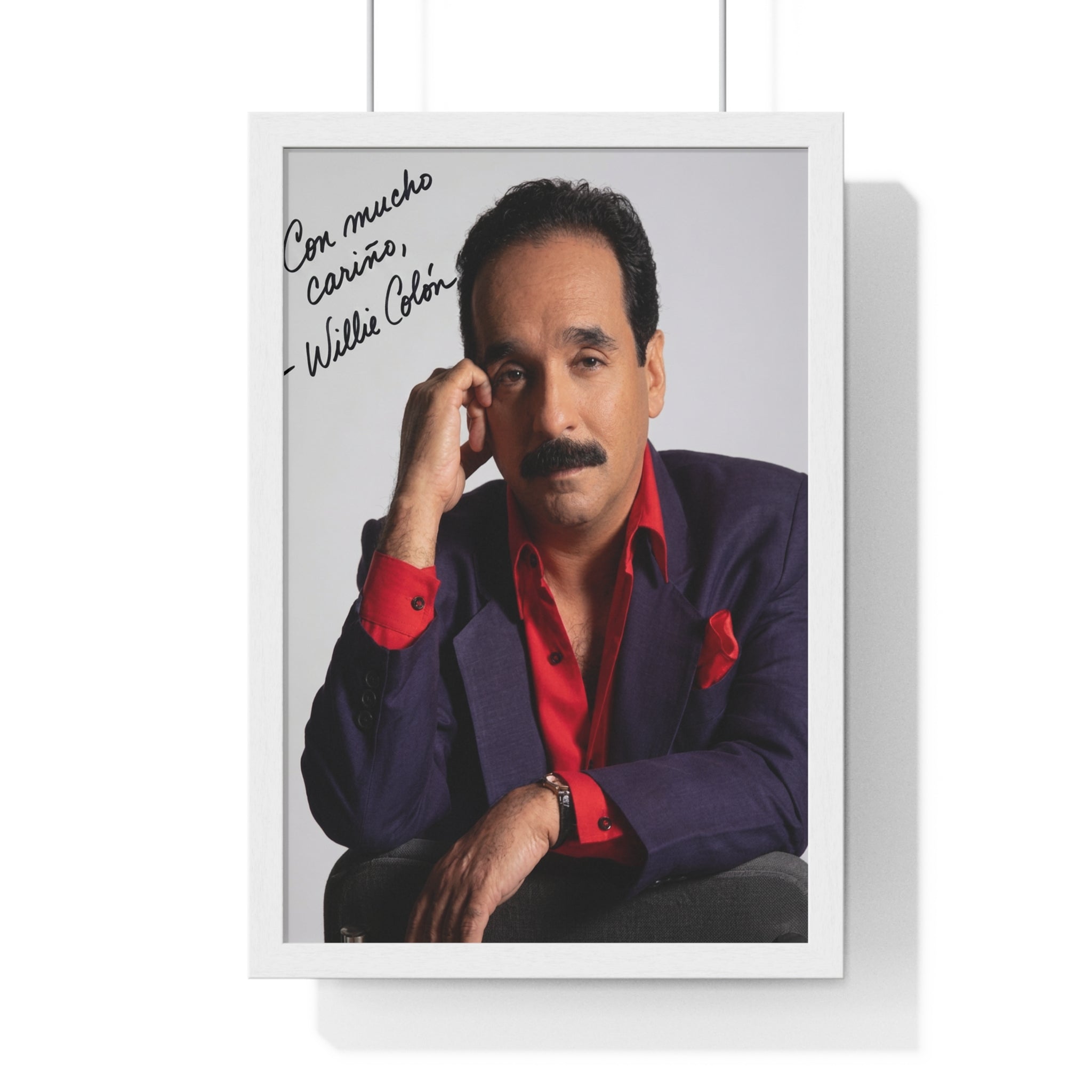 Autographed Portrait Poster - 'Con Mucho Cariño' Vertical Framed Art