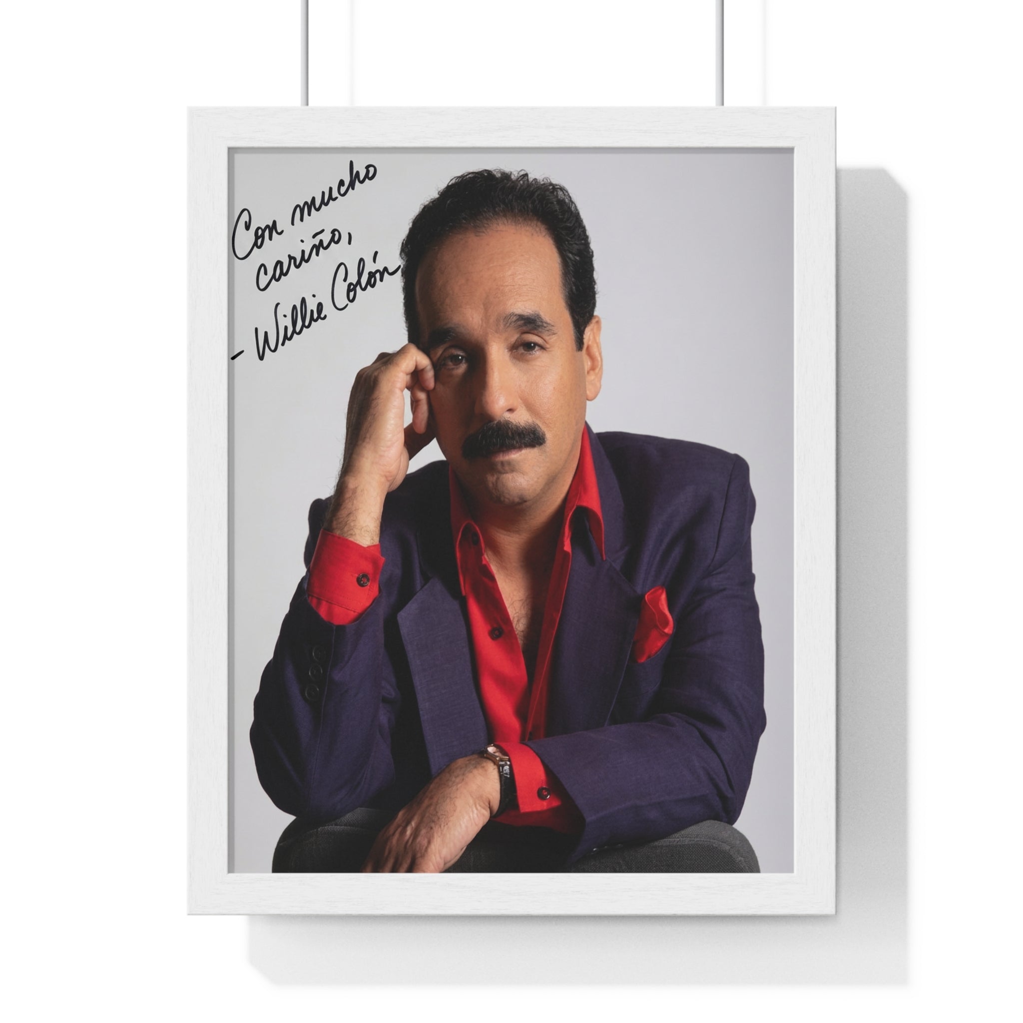 Autographed Portrait Poster - 'Con Mucho Cariño' Vertical Framed Art