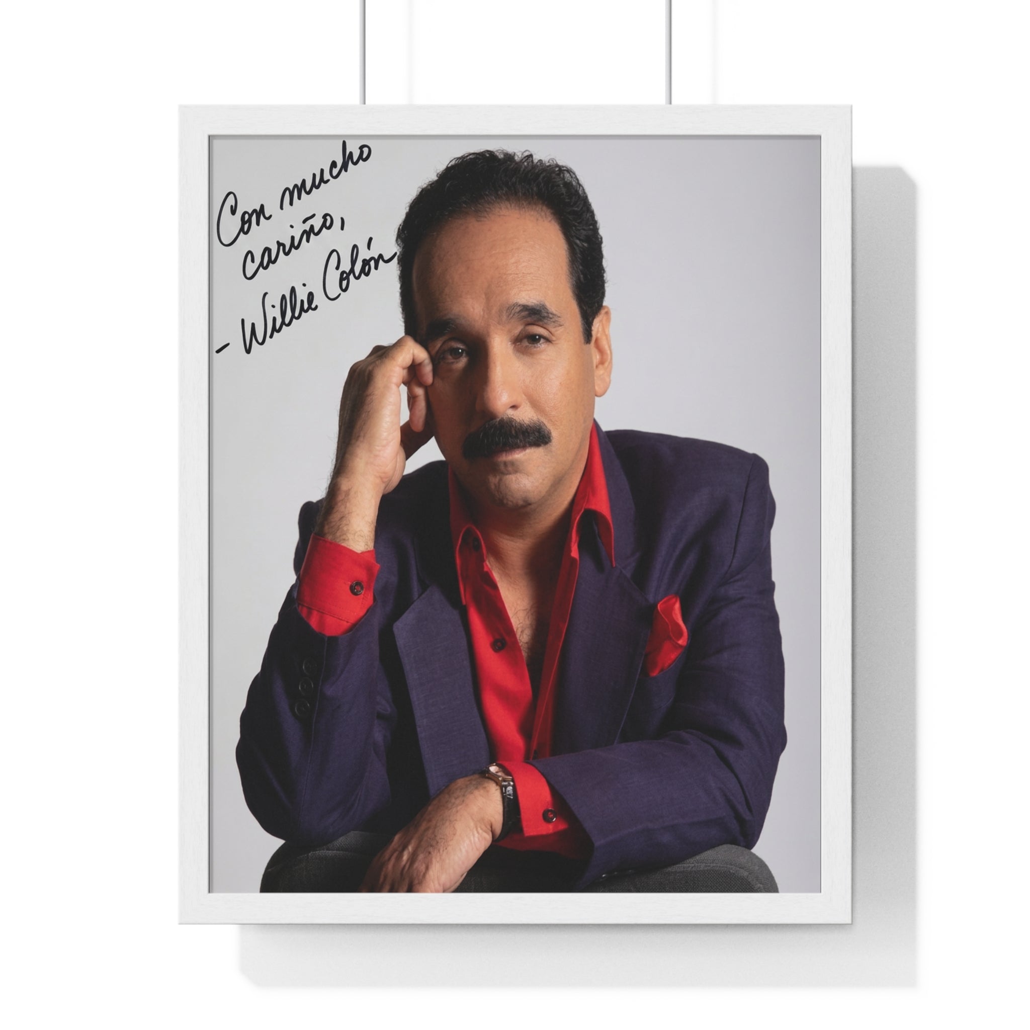 Autographed Portrait Poster - 'Con Mucho Cariño' Vertical Framed Art