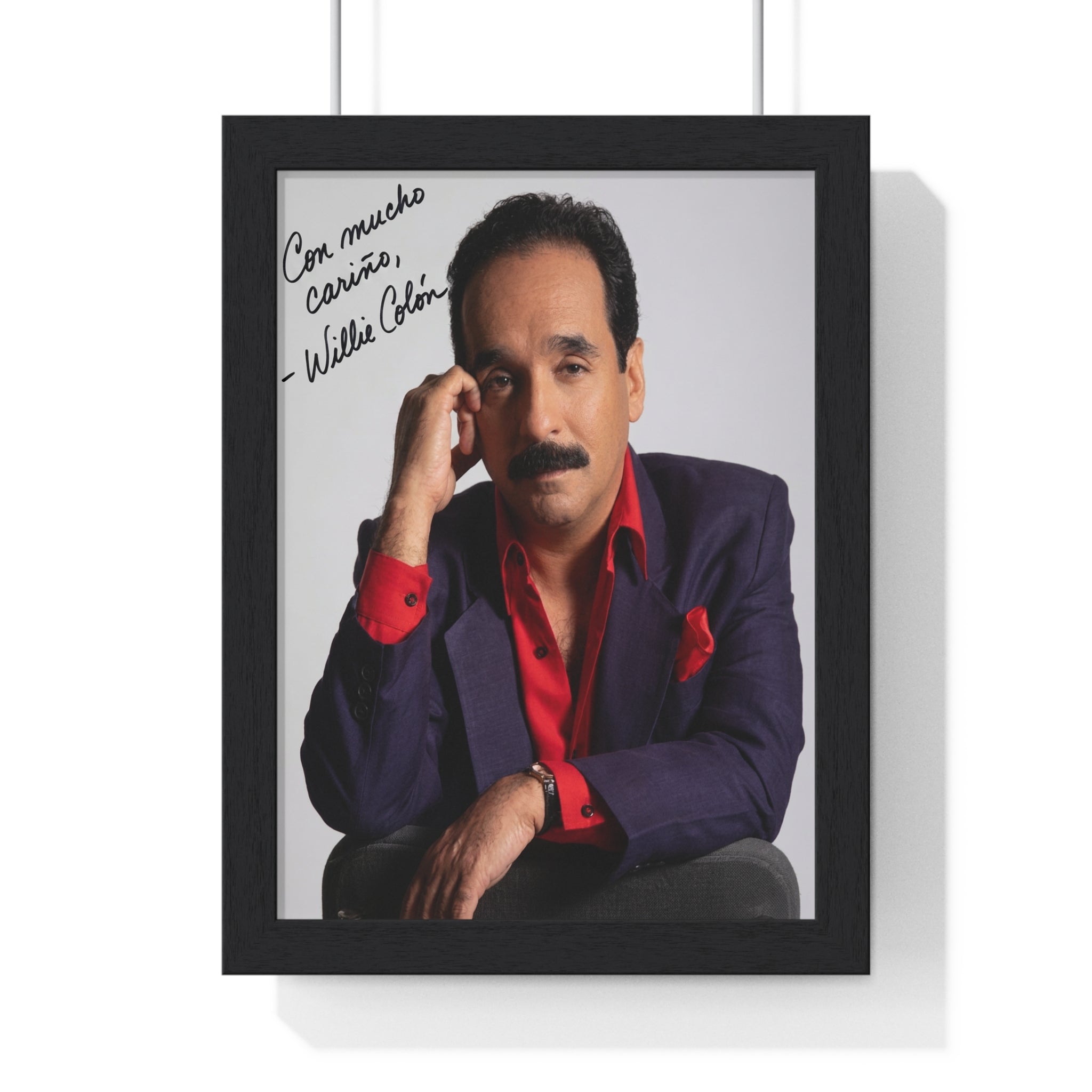 Autographed Portrait Poster - 'Con Mucho Cariño' Vertical Framed Art