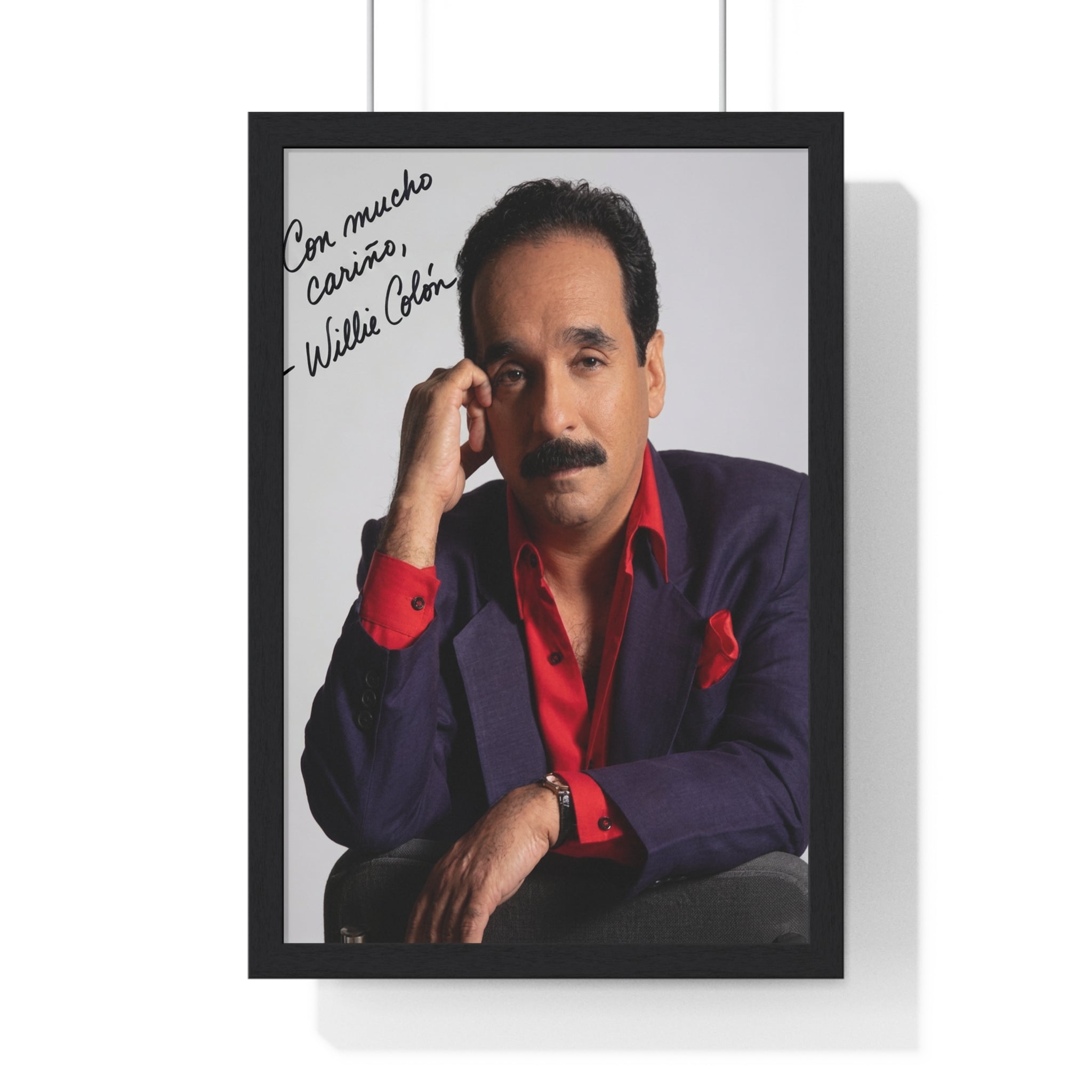 Autographed Portrait Poster - 'Con Mucho Cariño' Vertical Framed Art